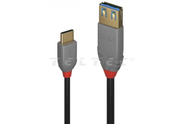 Lindy USB3.1 Typ C an A Adapterkabel, 0,15m