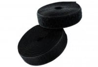 Selbstklebendes Klettband Hook 25mm x 25m schwarz