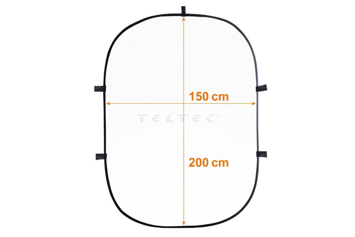 Walimex pro 2in1 opvouwbare achtergrond z/w 150x200 PES