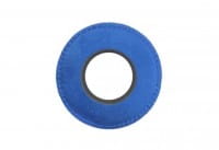 Bluestar Augenleder aus Mikrofaser rund, groß Blau