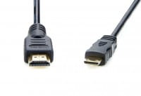 Mini-HDMI (C) auf HDMI (A) Kabel 0,8m ultradünn Mini-HDMI (C) auf HDMI (A) Kabel 0,8m ultradünn